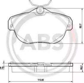 Комплект тормозных колодок A.B.S. 37539