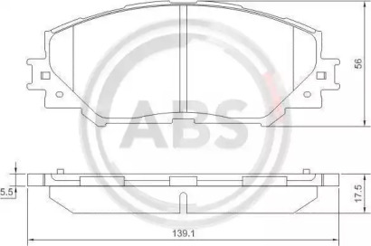 Комплект тормозных колодок A.B.S. 37544