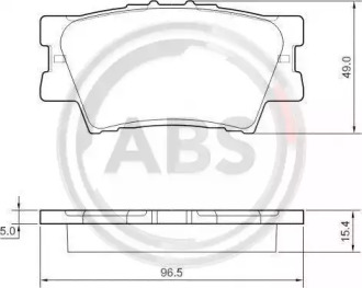 Комплект тормозных колодок A.B.S. 37545