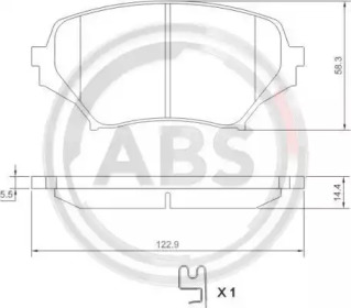 Комплект тормозных колодок A.B.S. 37549