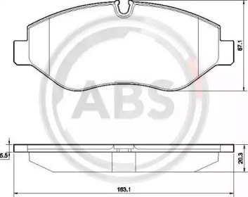 Комплект тормозных колодок A.B.S. 37553