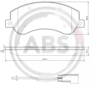 Комплект тормозных колодок A.B.S. 37558