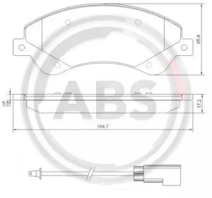 Комплект тормозных колодок A.B.S. 37559