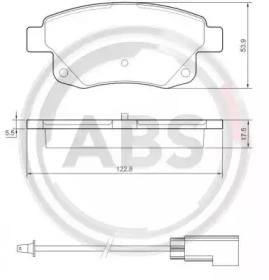 Комплект тормозных колодок A.B.S. 37560