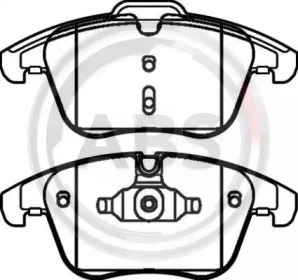 Комплект тормозных колодок, дисковый тормоз A.B.S. 37568