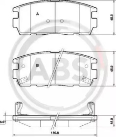 Комплект тормозных колодок A.B.S. 37583