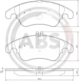 Комплект тормозных колодок A.B.S. 37586