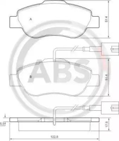 Комплект тормозных колодок A.B.S. 37594