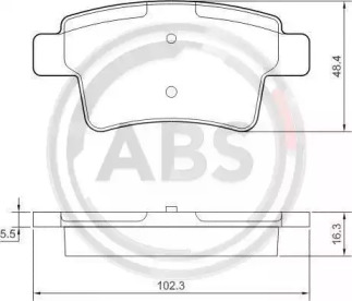 Комплект тормозных колодок A.B.S. 37597