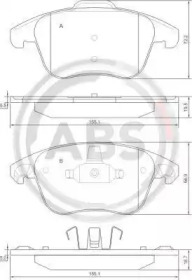 Комплект тормозных колодок A.B.S. 37599