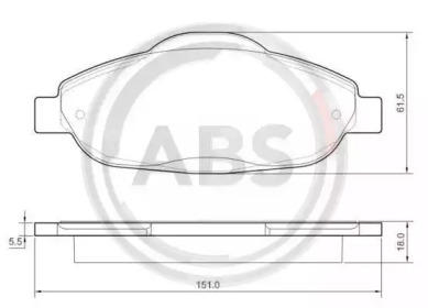 Комплект тормозных колодок A.B.S. 37607