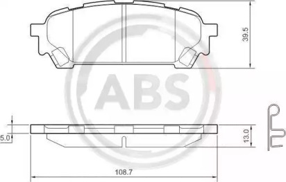 Комплект тормозных колодок A.B.S. 37611