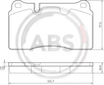 Комплект тормозных колодок A.B.S. 37614