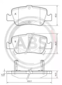 Комплект тормозных колодок A.B.S. 37616