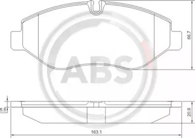 Комплект тормозных колодок A.B.S. 37633