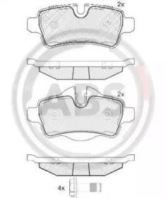 Комплект тормозных колодок A.B.S. 37642