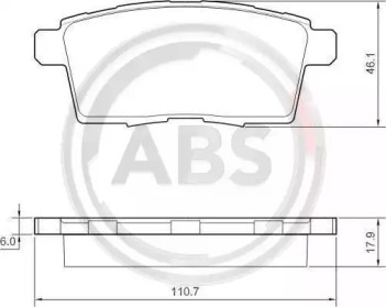 Комплект тормозных колодок A.B.S. 37644