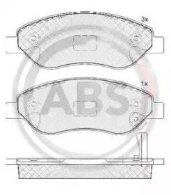 Комплект тормозных колодок A.B.S. 37645