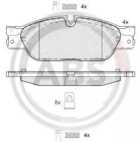 Комплект тормозных колодок A.B.S. 37660