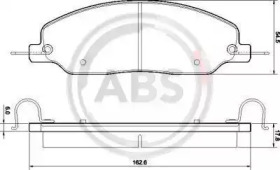 Комплект тормозных колодок A.B.S. 37662