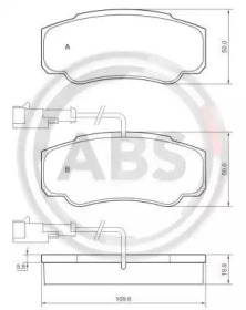 Комплект тормозных колодок A.B.S. 37666