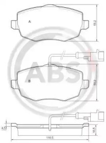 Комплект тормозных колодок A.B.S. 37676