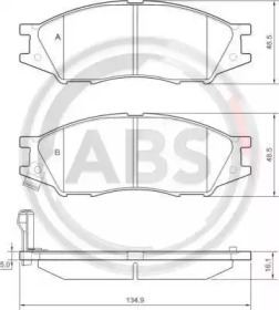 Комплект тормозных колодок A.B.S. 37680