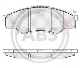 Комплект тормозных колодок, дисковый тормоз A.B.S. 37684