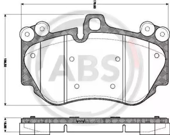 Комплект тормозных колодок A.B.S. 37693