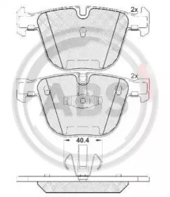 Комплект тормозных колодок A.B.S. 37704