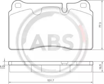 Комплект тормозных колодок A.B.S. 37712