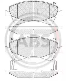 Комплект тормозных колодок A.B.S. 37722