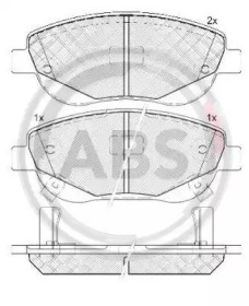 Комплект тормозных колодок A.B.S. 37736