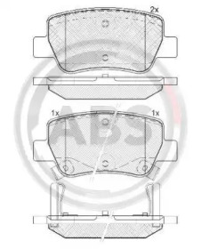 Комплект тормозных колодок A.B.S. 37737