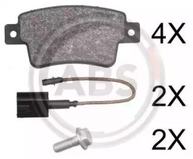 Комплект тормозных колодок A.B.S. 37796
