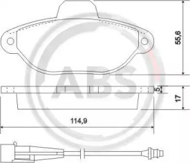 Комплект тормозных колодок A.B.S. 37896