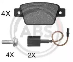 Комплект тормозных колодок A.B.S. 37928