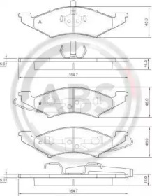 Комплект тормозных колодок A.B.S. 38257