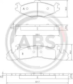 Комплект тормозных колодок A.B.S. 38259