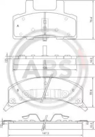 Комплект тормозных колодок A.B.S. 38369