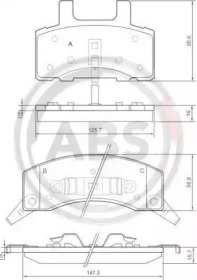 Комплект тормозных колодок A.B.S. 38370