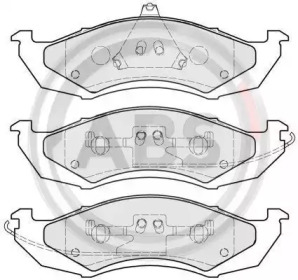 Комплект тормозных колодок A.B.S. 38417