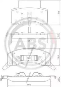 Комплект тормозных колодок A.B.S. 38459