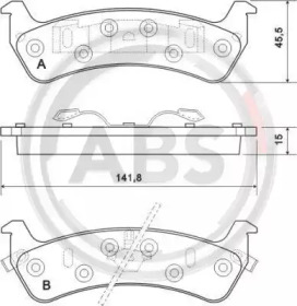 Комплект тормозных колодок A.B.S. 38625