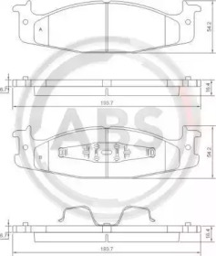 Комплект тормозных колодок A.B.S. 38632