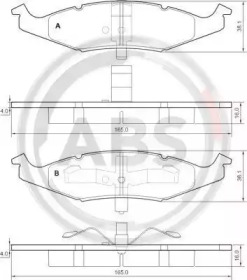 Комплект тормозных колодок A.B.S. 38633