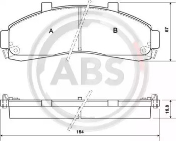 Комплект тормозных колодок A.B.S. 38652