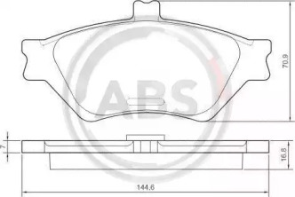 Комплект тормозных колодок A.B.S. 38659