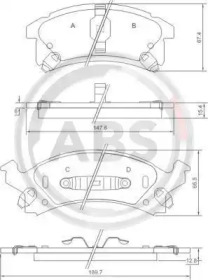 Комплект тормозных колодок A.B.S. 38673