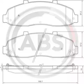 Комплект тормозных колодок A.B.S. 38679